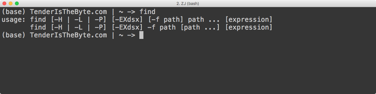 The find program's CLI